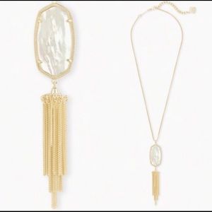Kendra Scott Gold Mother of Pearl Tassel Necklace